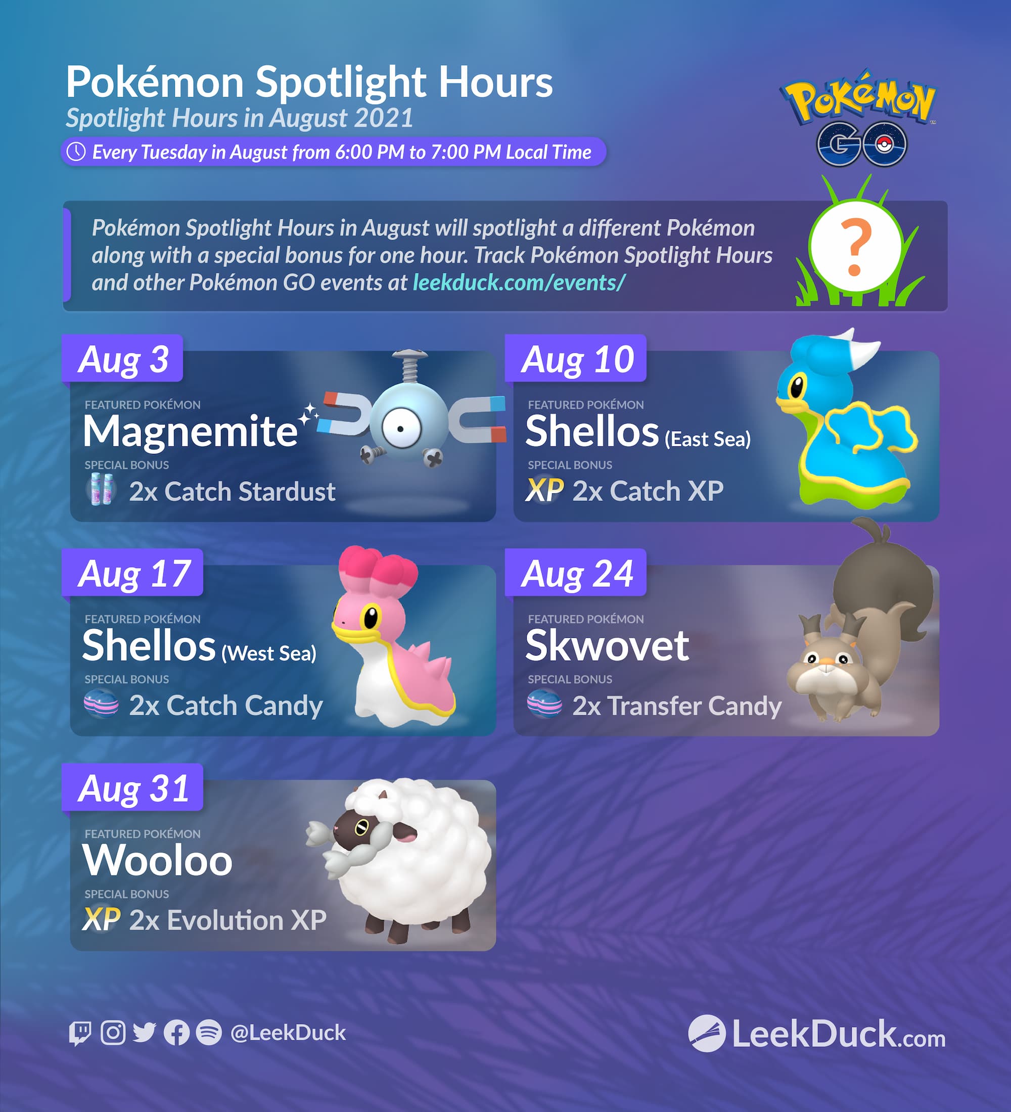 Wooloo Spotlight Hour Leek Duck Pokémon GO News and Resources